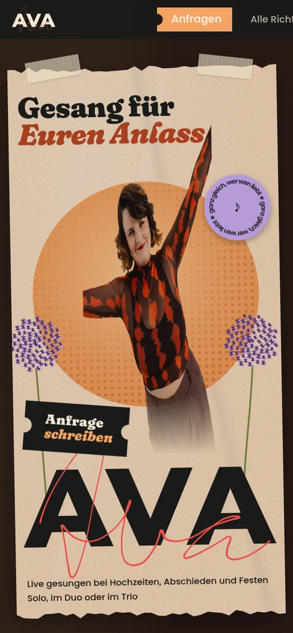 Plakat am Handy